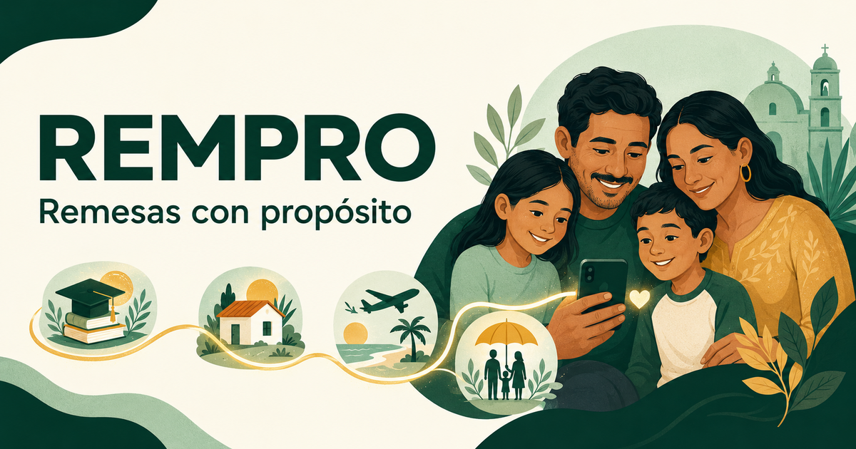 Familia construyendo metas de educación, vivienda, viajes y protección con REMPRO